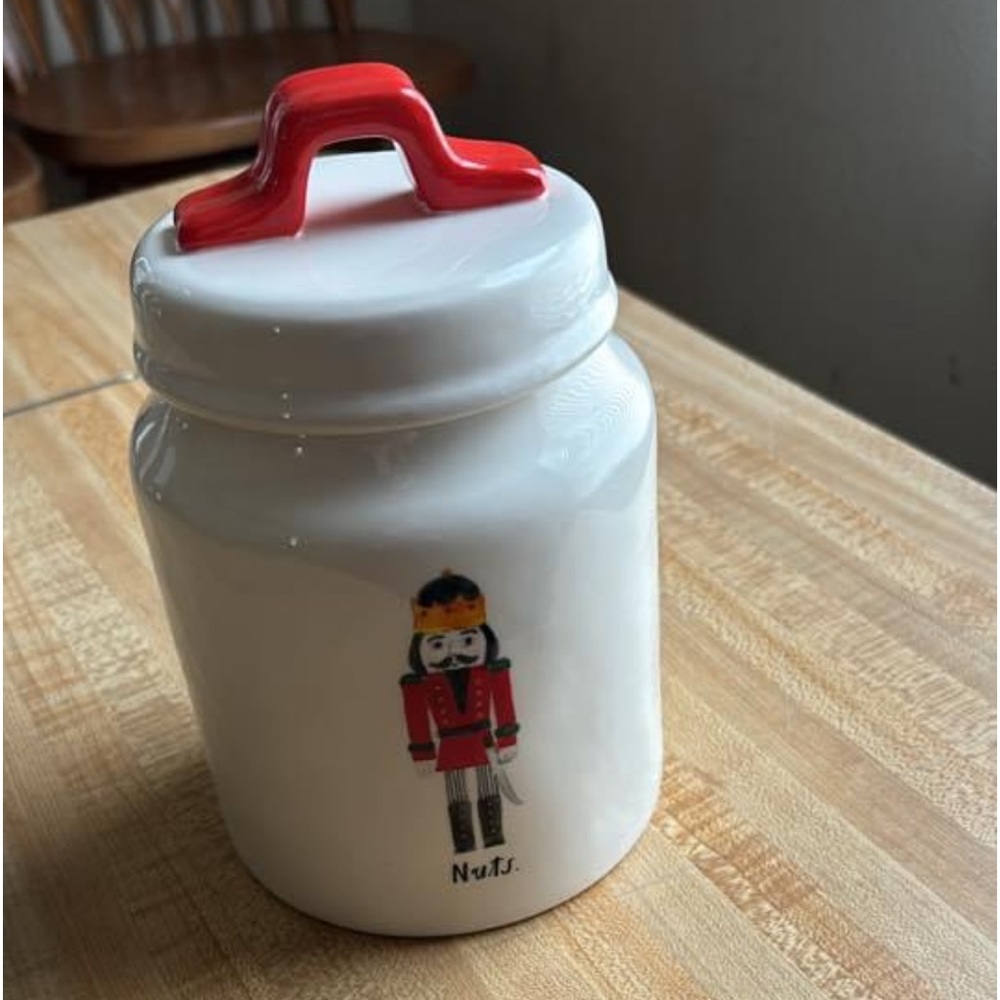 Rae Dunn nuts nutcracker canister